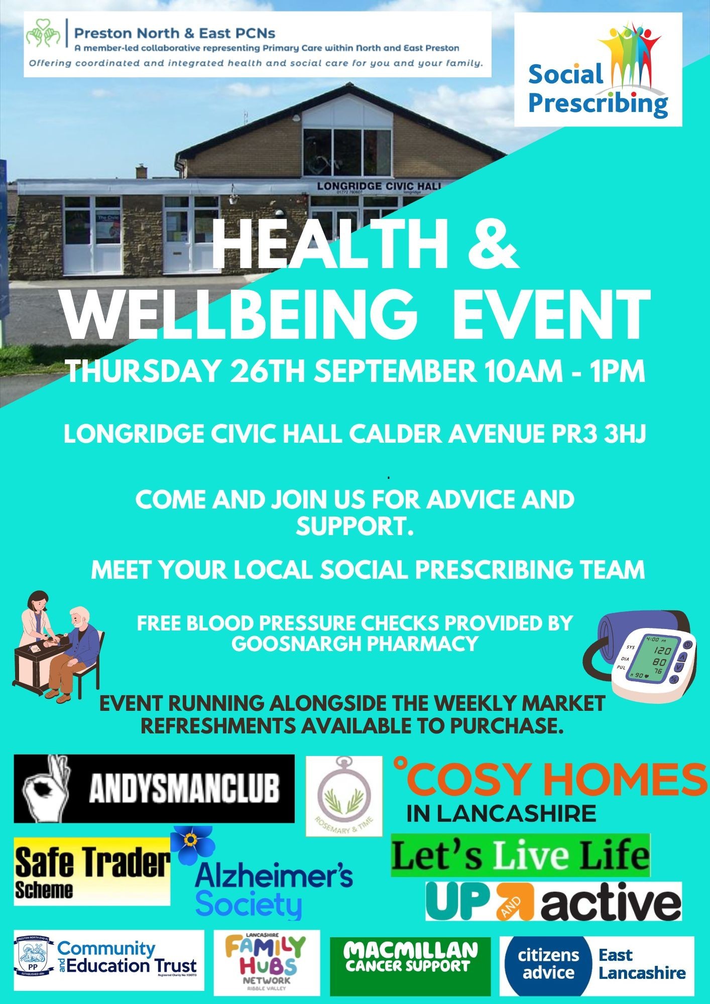 Longridge Health Wellbeing Event Poster