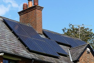 Solar Panels On A Roof Mobile